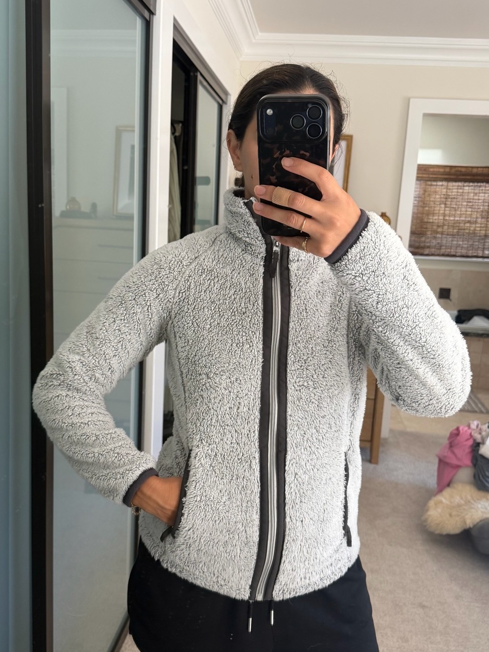 Craghoppers Light Gray Sherpa Teddy Jacket - great layer!